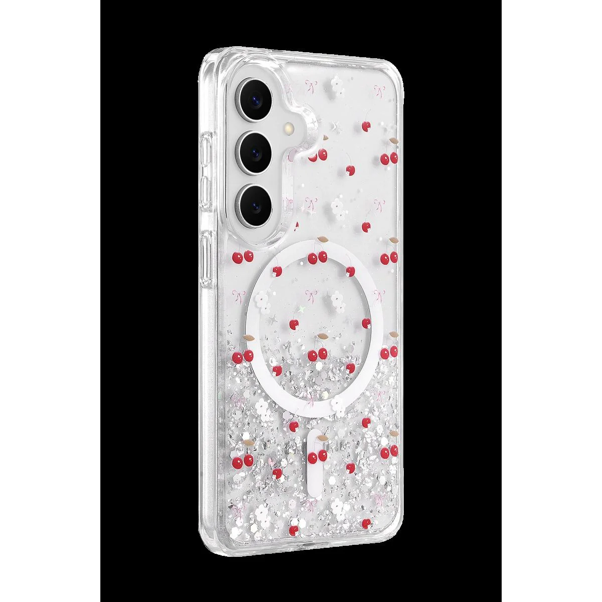 Samsung Galaxy S26 ile Uyumlu Misk Simli MagSafe Kılıf - Kristal Şeffaf Desen 5 Samsung Galaxy S26 ile Uyumlu Misk Simli MagSafe Kılıf - Kristal Şeffaf Desen 5