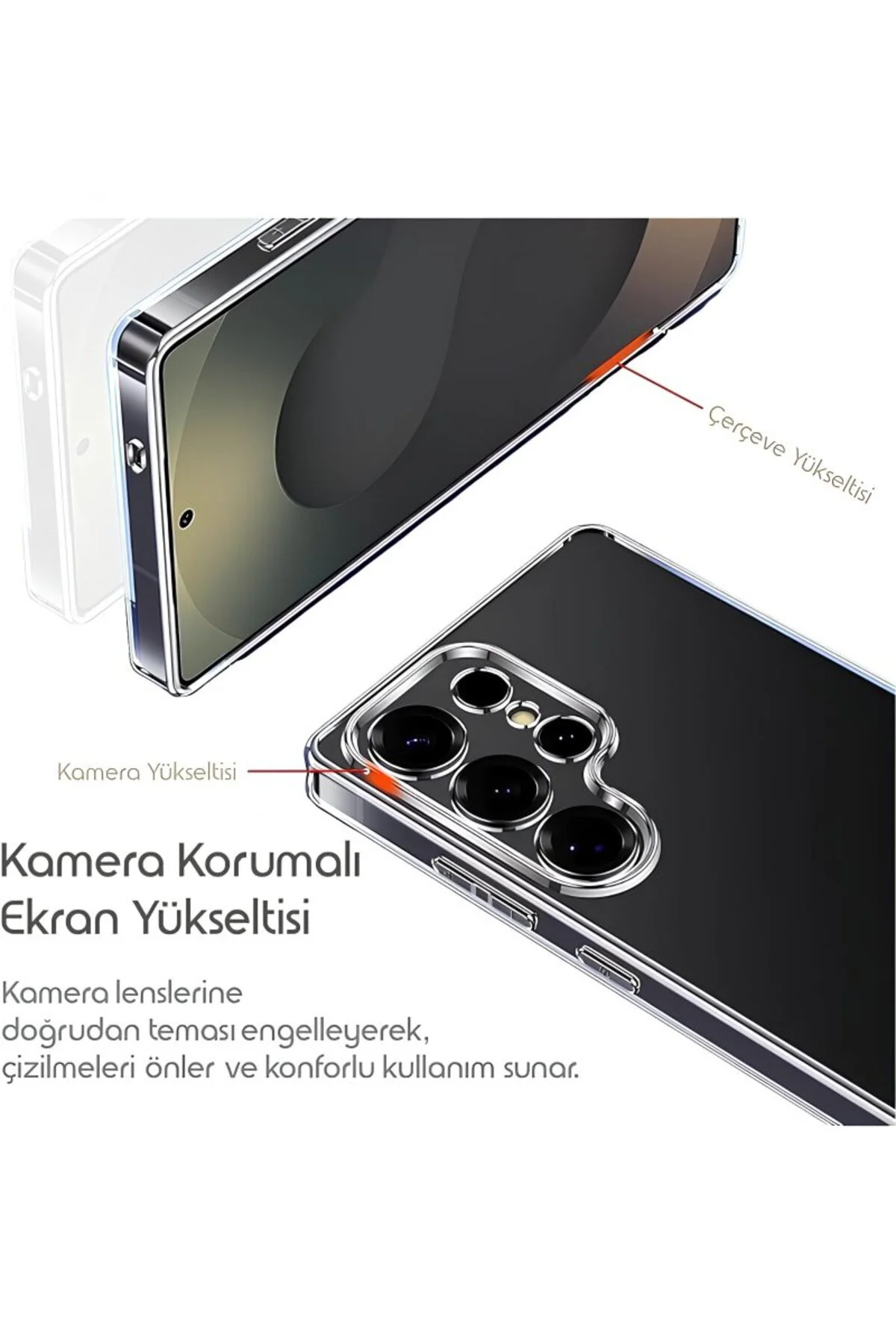 Samsung Galaxy S26 Plus Premium Şeffaf Silikon Kılıf