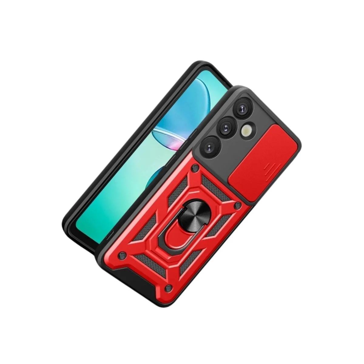 Samsung Galaxy S26 Plus Pars Lens Yüzüklü Silikon - Kırmızı Samsung Galaxy S26 Plus Pars Lens Yüzüklü Silikon - Kırmızı
