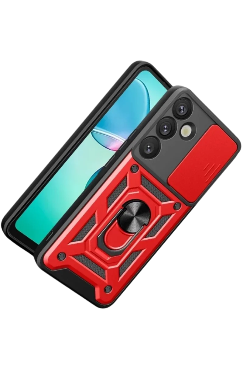 Samsung Galaxy S26 Plus Pars Lens Yüzüklü Silikon - Kırmızı Samsung Galaxy S26 Plus Pars Lens Yüzüklü Silikon - Kırmızı