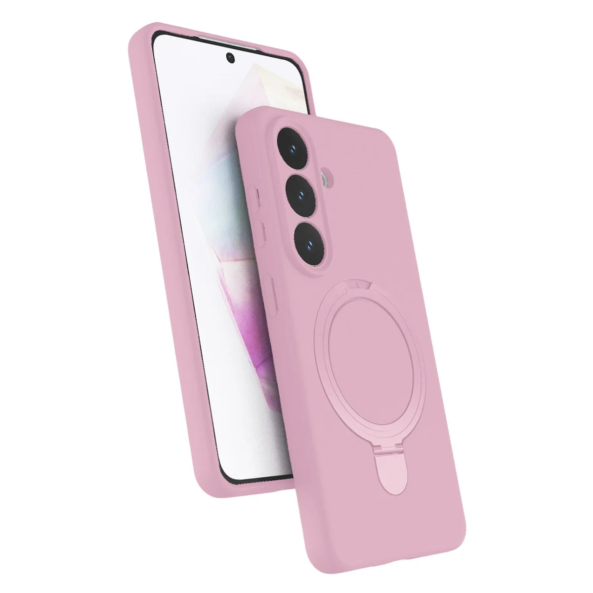 Samsung Galaxy S26 Regal Magsafe Standlı Kapak - Açık Pembe Samsung Galaxy S26 Regal Magsafe Standlı Kapak - Açık Pembe