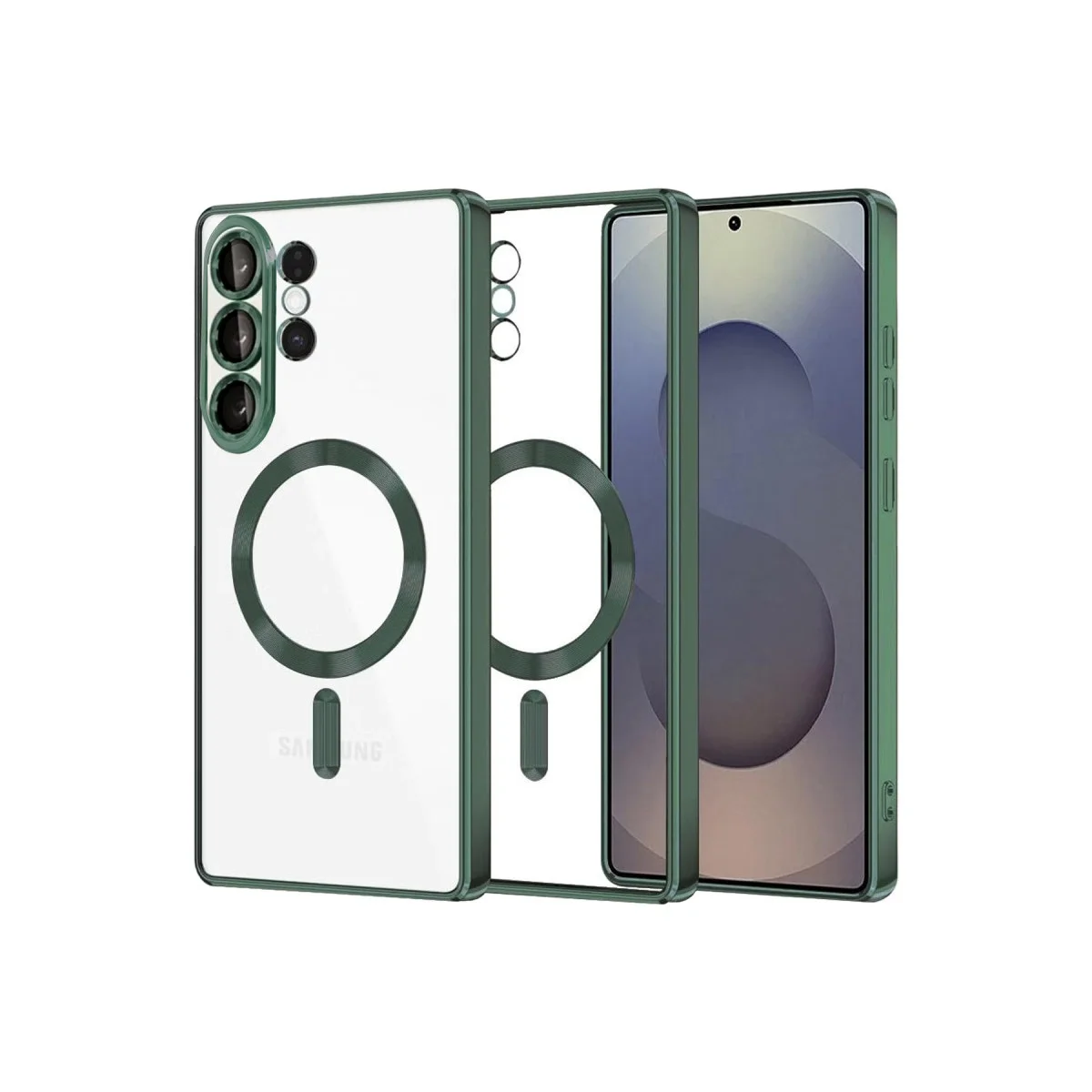 Samsung Galaxy S26 Ultra Kross Magneticsafe Kapak - Koyu Yeşil Samsung Galaxy S26 Ultra Kross Magneticsafe Kapak - Koyu Yeşil