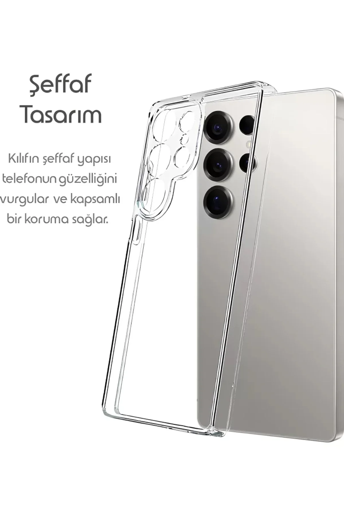 Galaxy S26 Ultra Premium Şeffaf Silikon Kılıf