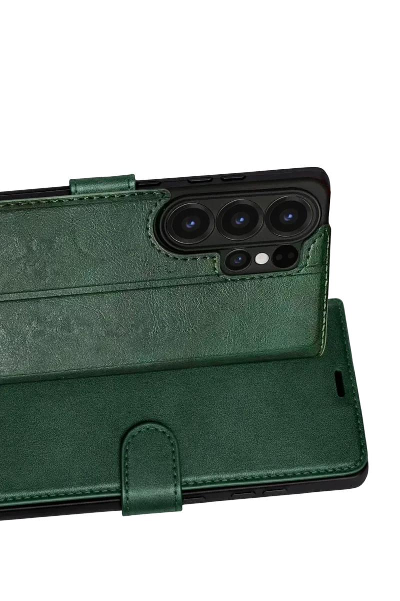 Samsung Galaxy S26 Ultra Trend S Plus Kapaklı Kılıf - Yeşil