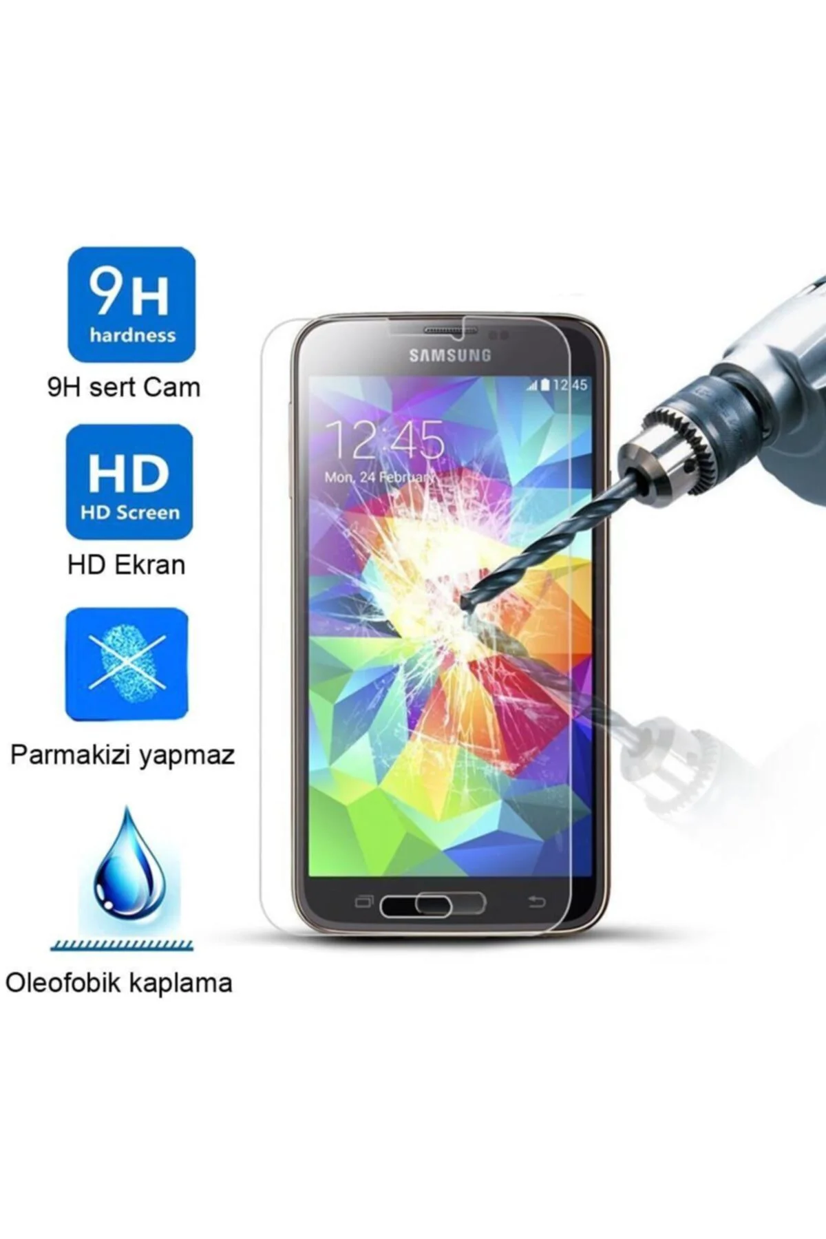 Samsung Galaxy S4 I9500 Kırılmaz Cam Ekran Koruyucu