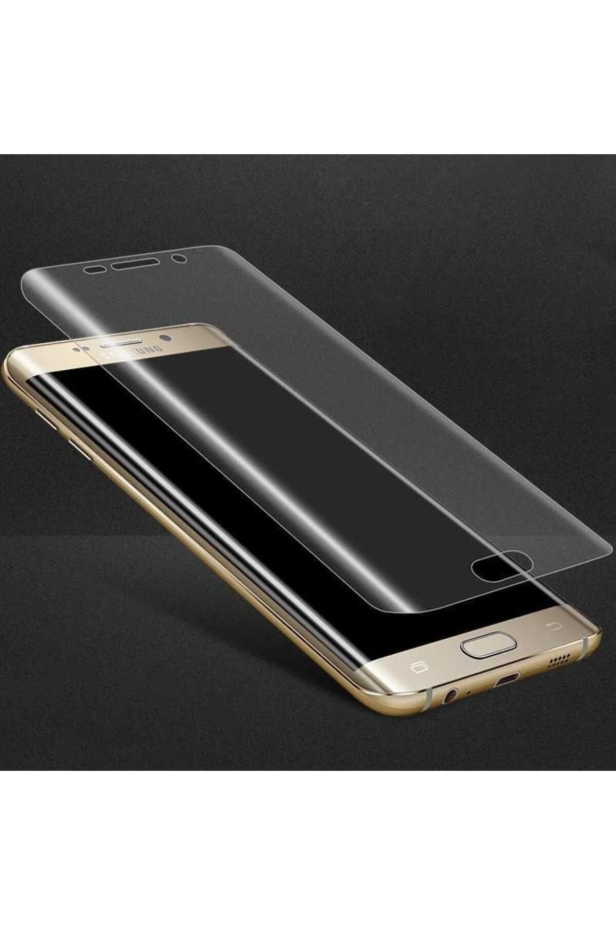 Samsung Galaxy S6 Edge Süper Pet Ekran Koruyucu Jelatin Renksiz