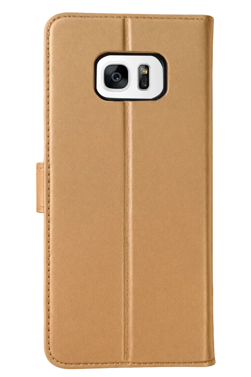 Samsung Galaxy S7 Edge Trend S Plus Kapaklı Kılıf - Gold Fiyatı, Yorumları ve Özellikleri