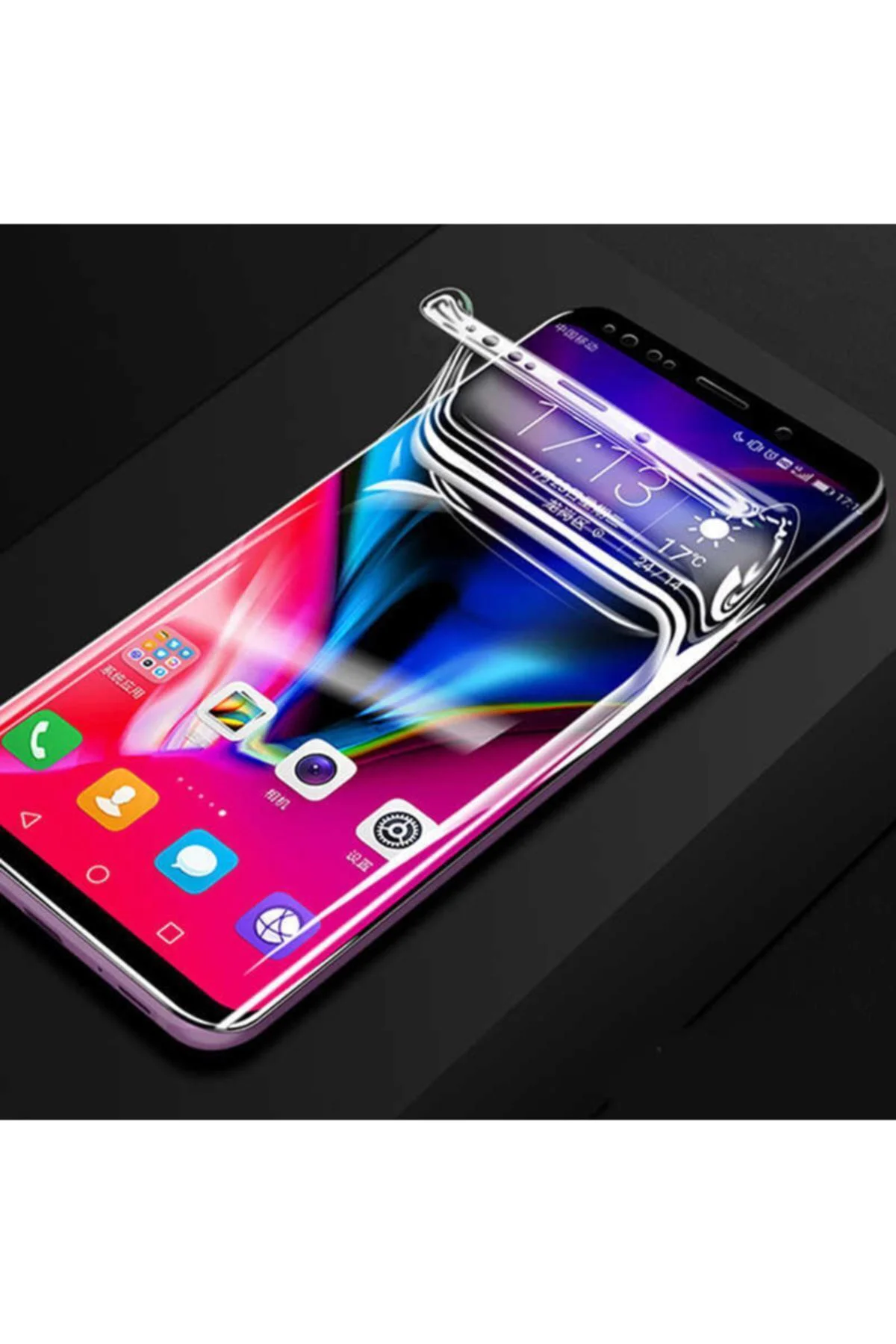 Samsung Galaxy S7 Edge Uyumlu  Tam Kaplayan Kırılmaz Esnek Süper Pet Ekran Koruyucu