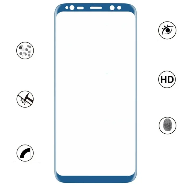 Samsung Galaxy S8 Kavisli Full Ön ve Arka Cam Koruyucu - 5775