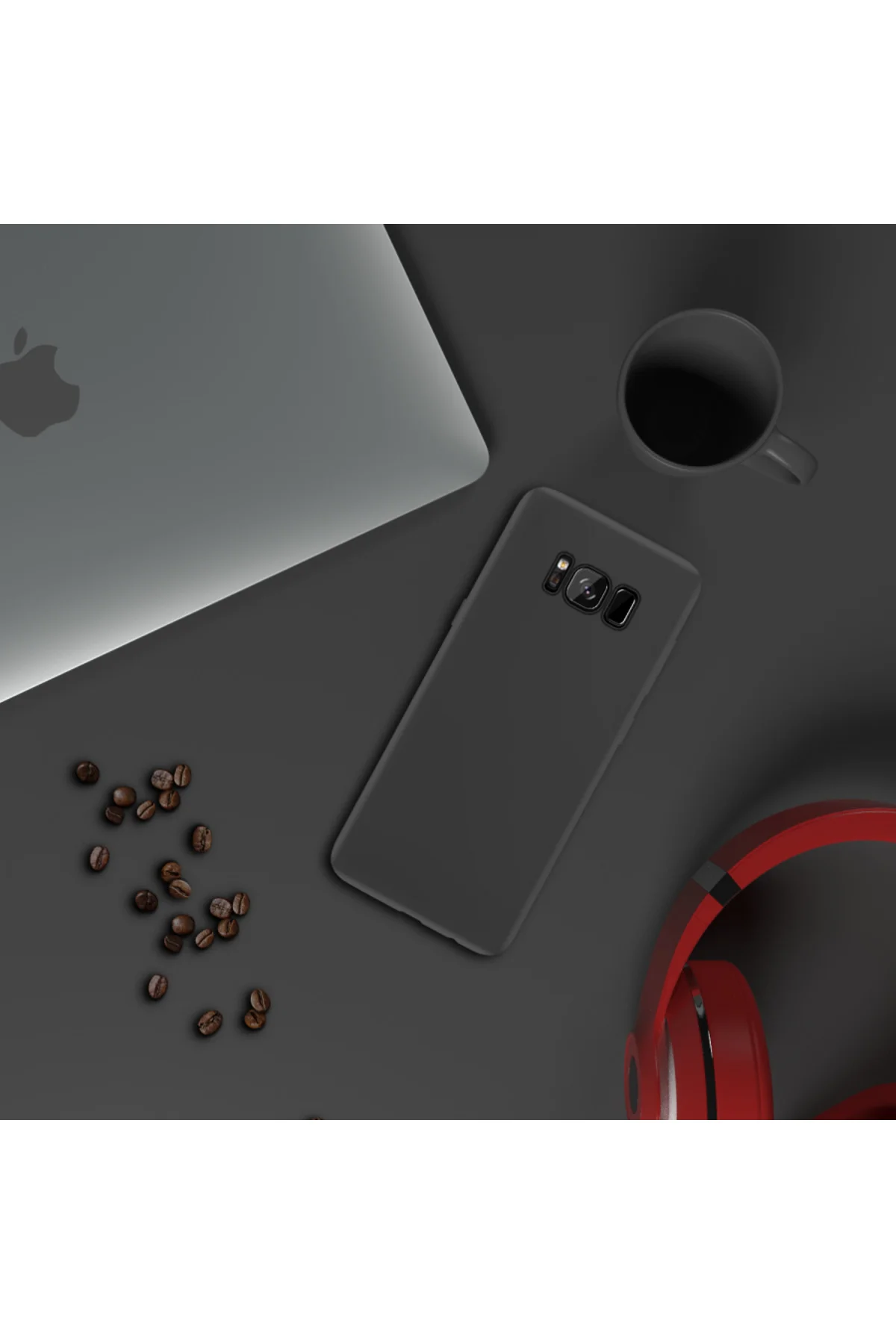 Samsung Galaxy S8 Plus İnce Mat Silikon Kılıf Siyah Samsung Galaxy S8 Plus İnce Mat Silikon Kılıf Siyah
