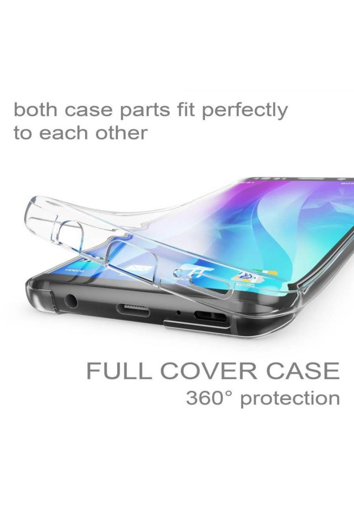 Samsung Galaxy S9 Çift Taraflı Silikon Kılıf Şeffaf