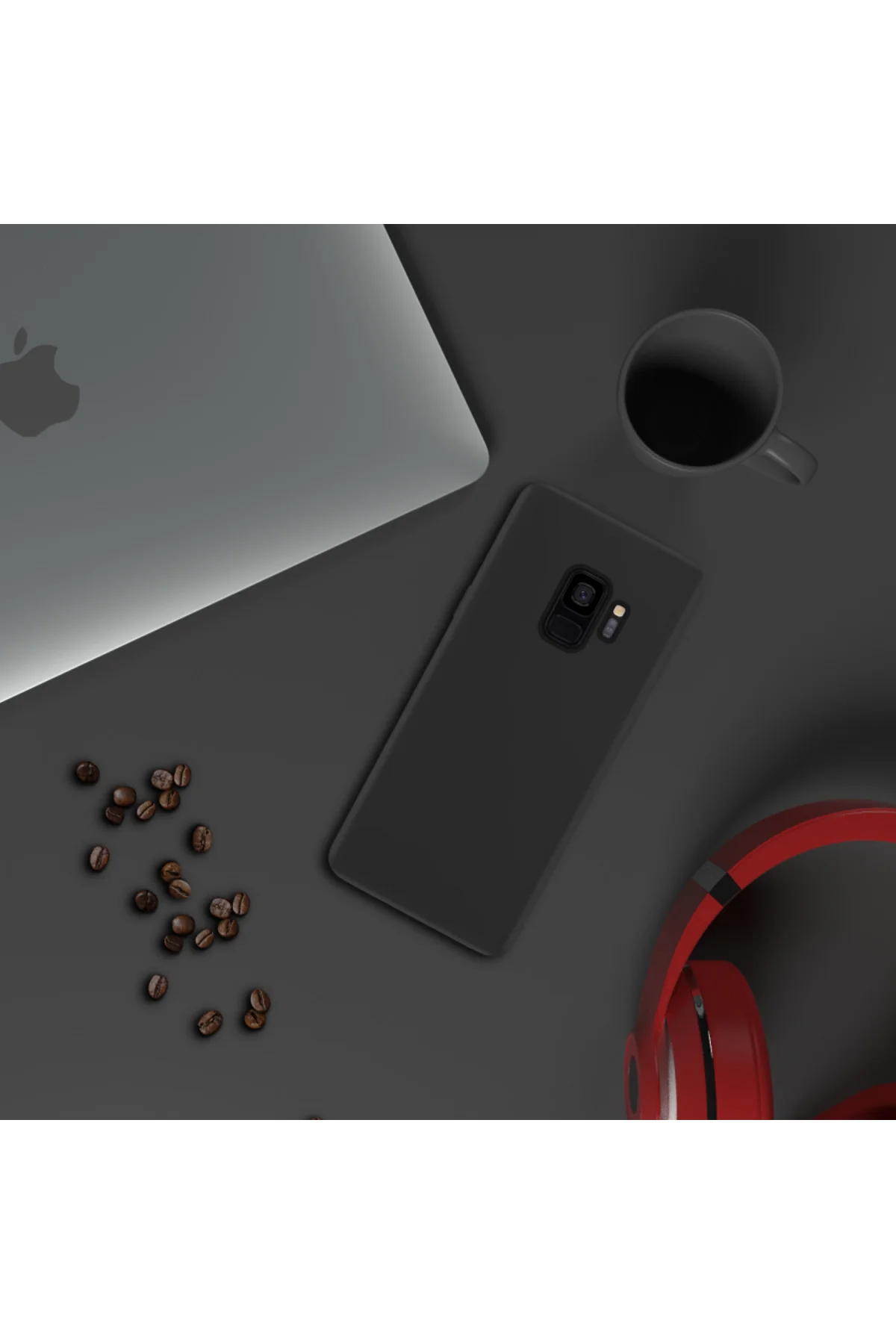 Samsung Galaxy S9 İnce Mat Silikon Kılıf Siyah
