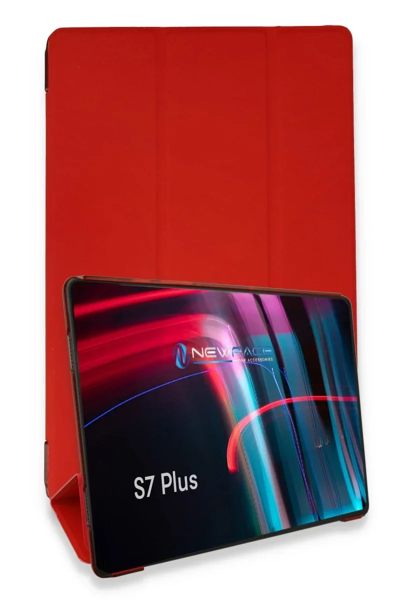Samsung Galaxy T970 Tab S7 Plus 12.4 Kılıf Tablet Smart Kılıf - Kırmızı Samsung Galaxy T970 Tab S7 Plus 12.4 Kılıf Tablet Smart Kılıf - Kırmızı