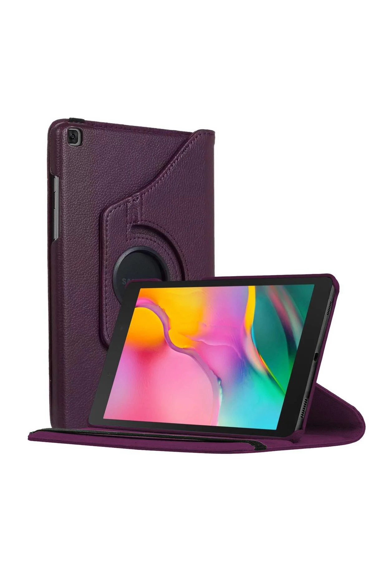 Samsung Galaxy Tab A7 T500 Deri Kapaklı 360 Kılıf Lacivert