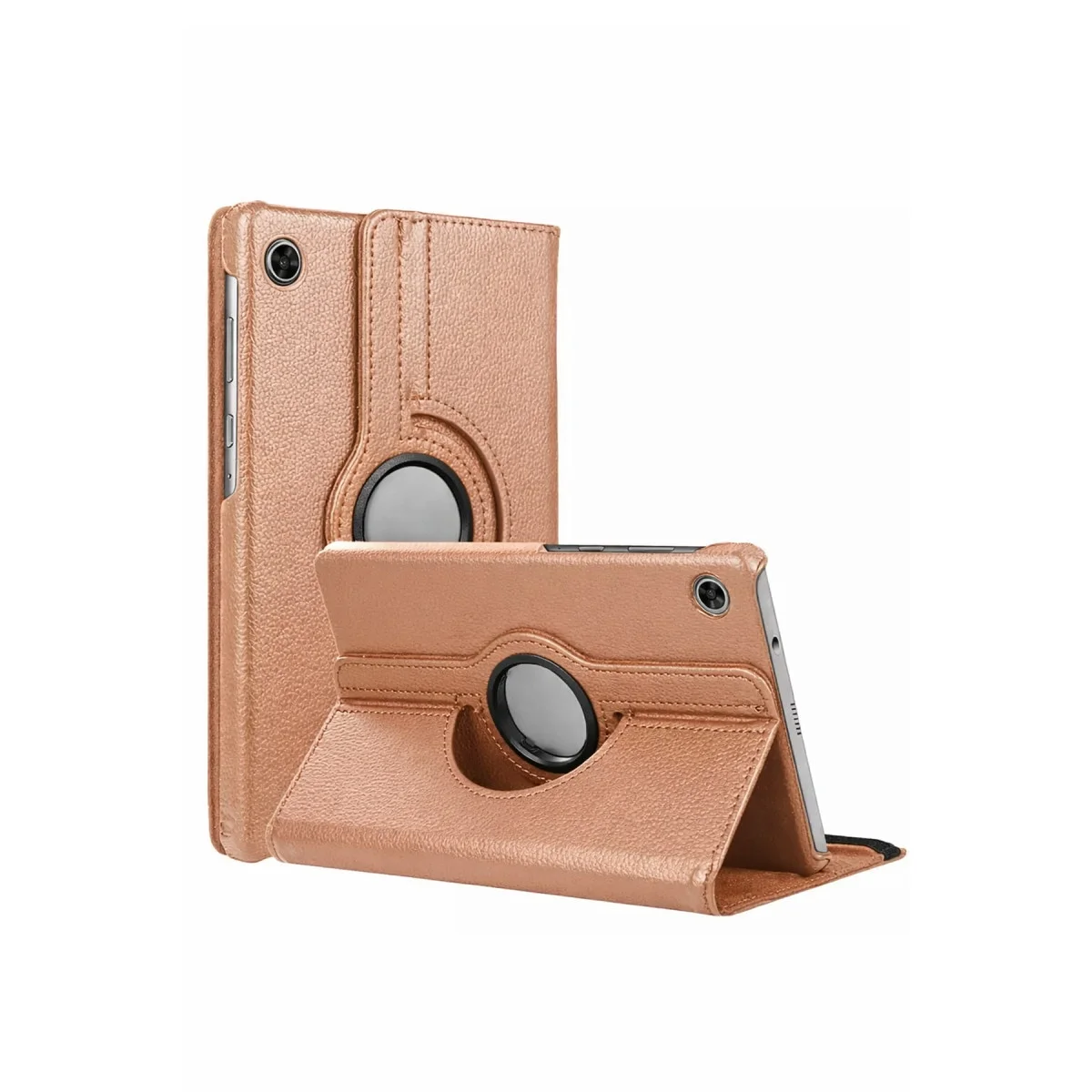 Samsung Galaxy Tab A11 360 Tablet Deri Kılıf - Rose Gold Samsung Galaxy Tab A11 360 Tablet Deri Kılıf - Rose Gold