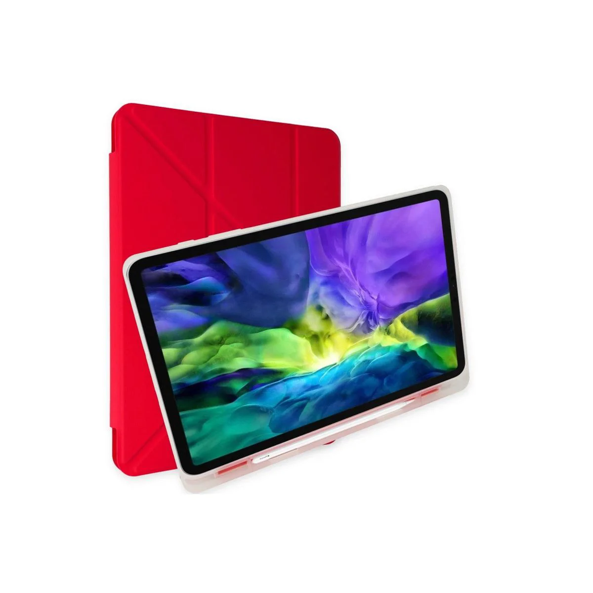 Samsung Galaxy Tab A8 10.5 ile Uyumlu Mars Kalemlikli Tablet Kılıfı - Kırmızı Fiyatı, Yorumları ve Özellikleri