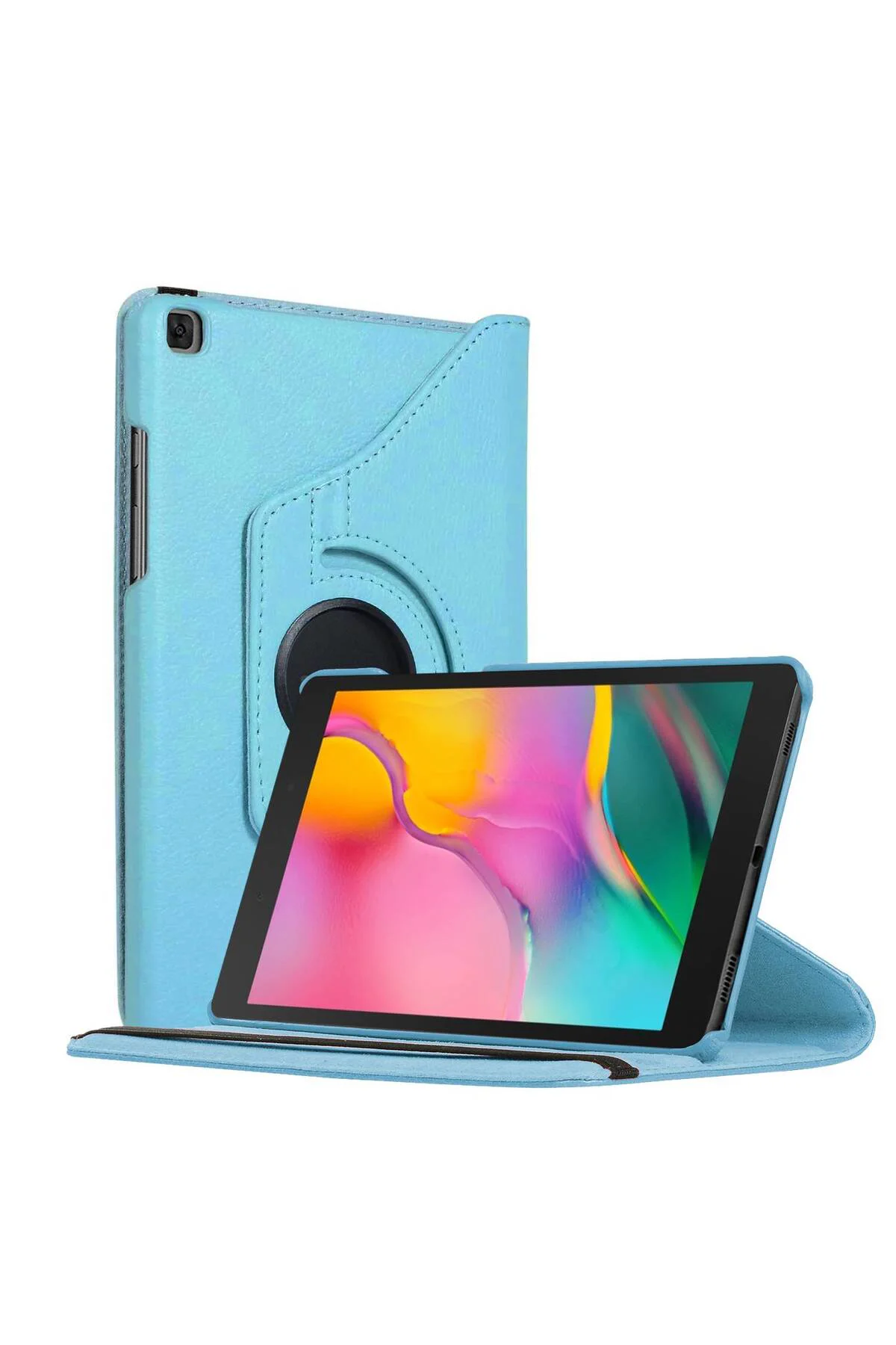 Samsung Galaxy Tab A 8" 2019 T290 Deri Kapaklı 360 Kılıf Pembe