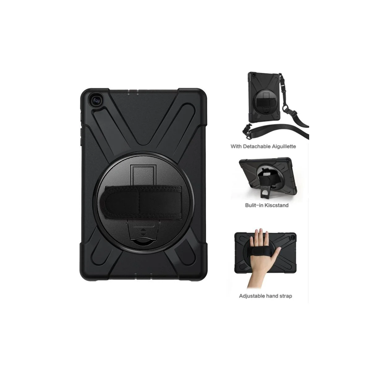 Samsung Galaxy Tab A 10.1 (T510) ile Uyumlu 360° Dönen Tablet Kılıfı - Siyah Fiyatı, Yorumları ve Özellikleri