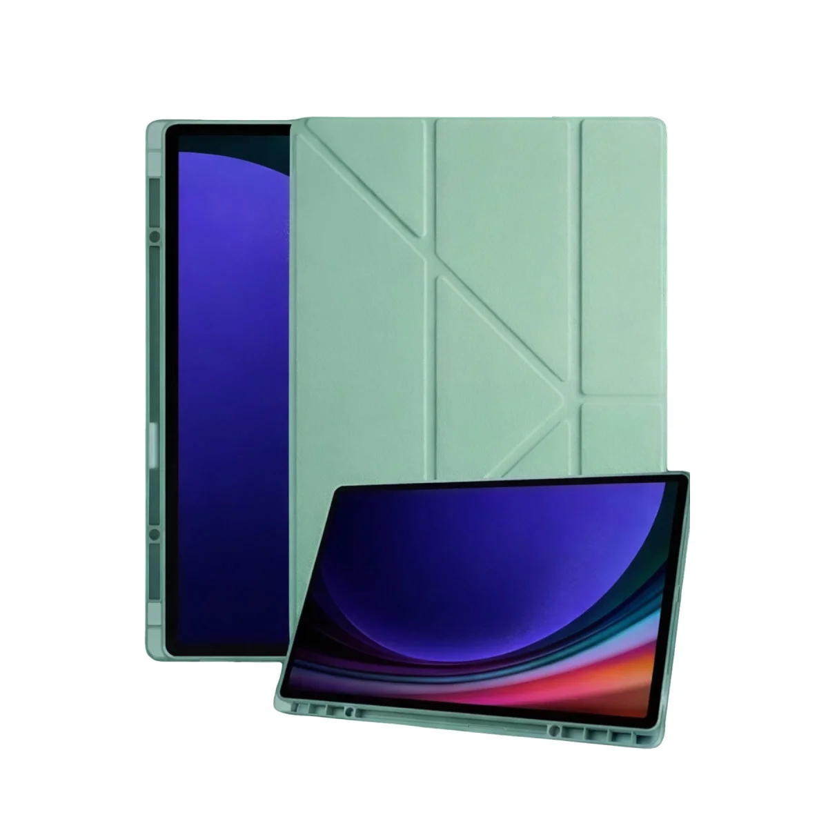 Samsung Galaxy Tab A11 Plus Kalemlikli Mars Tablet Kılıfı - Açık Yeşil Samsung Galaxy Tab A11 Plus Kalemlikli Mars Tablet Kılıfı - Açık Yeşil