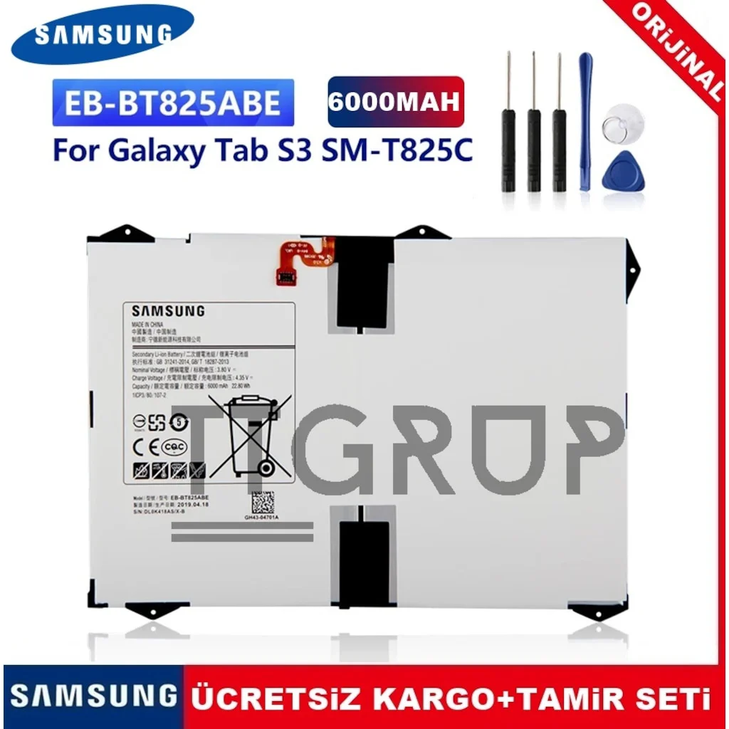 Samsung Galaxy Tab S3 Batarya Pil Eb-Bt825Abe Sm-T825C Samsung Galaxy Tab S3 Batarya Pil Eb-Bt825Abe Sm-T825C