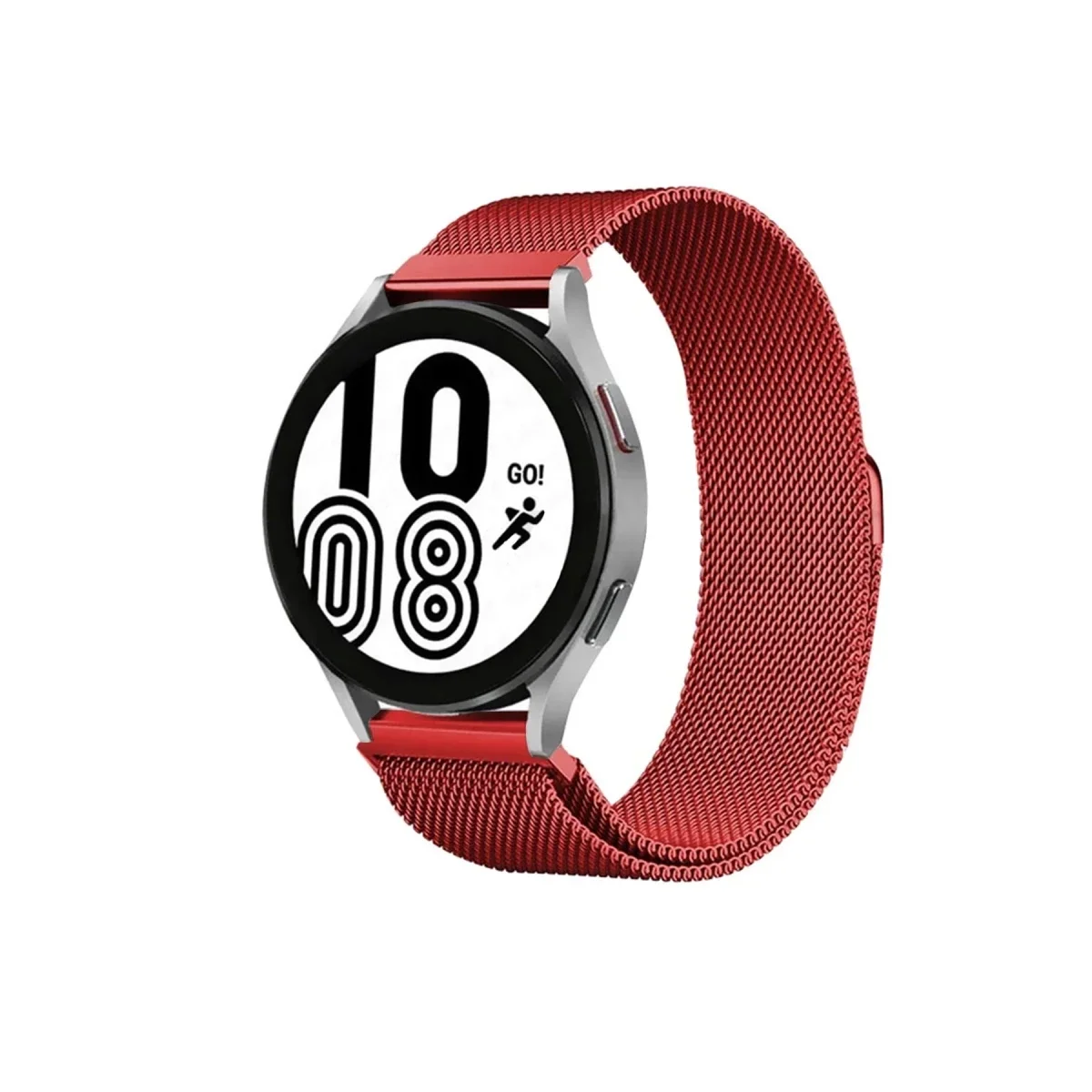 Samsung Galaxy Watch 4 Metal Mıknatıslı Kordon - Kırmızı