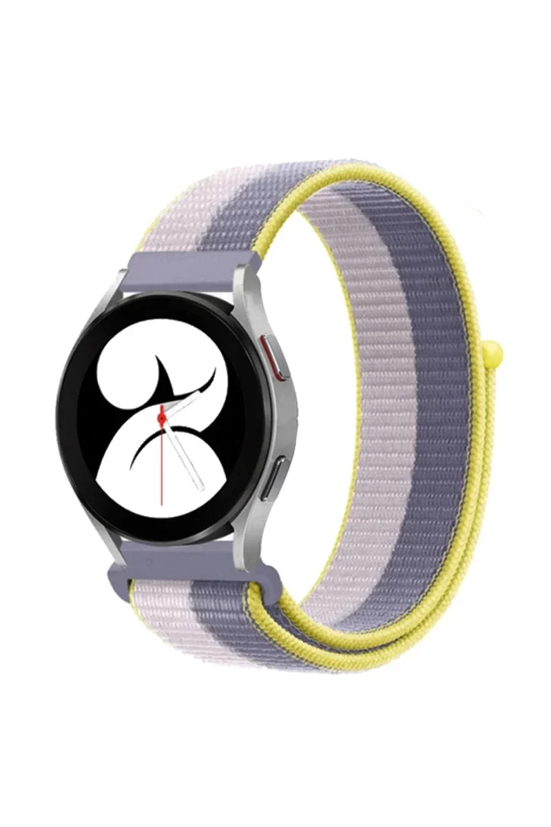 Samsung Galaxy Watch 4 Hasırlı Cırtcırtlı Kordon - Gri-Beyaz Fiyatı, Yorumları ve Özellikleri