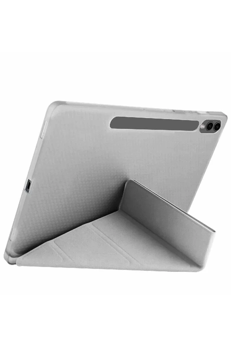 Samsung Galaxy X510 Tab S9 FE 11 Kılıf Kalemlikli Mars Tablet Kılıfı - Koyu Gri
