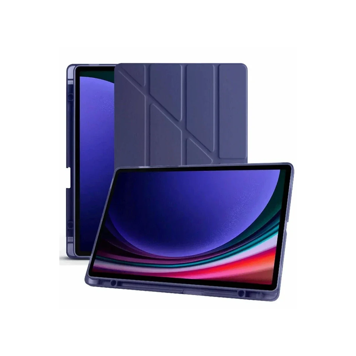 Samsung Galaxy X610 Tab S9 FE Plus 12.4 Kılıf Kalemlikli Mars Tablet Kılıfı - Lacivert