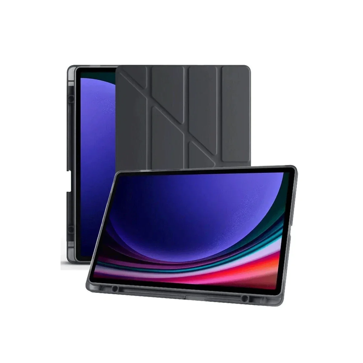 Samsung Galaxy X610 Tab S9 FE Plus 12.4 Kılıf Kalemlikli Mars Tablet Kılıfı - Siyah