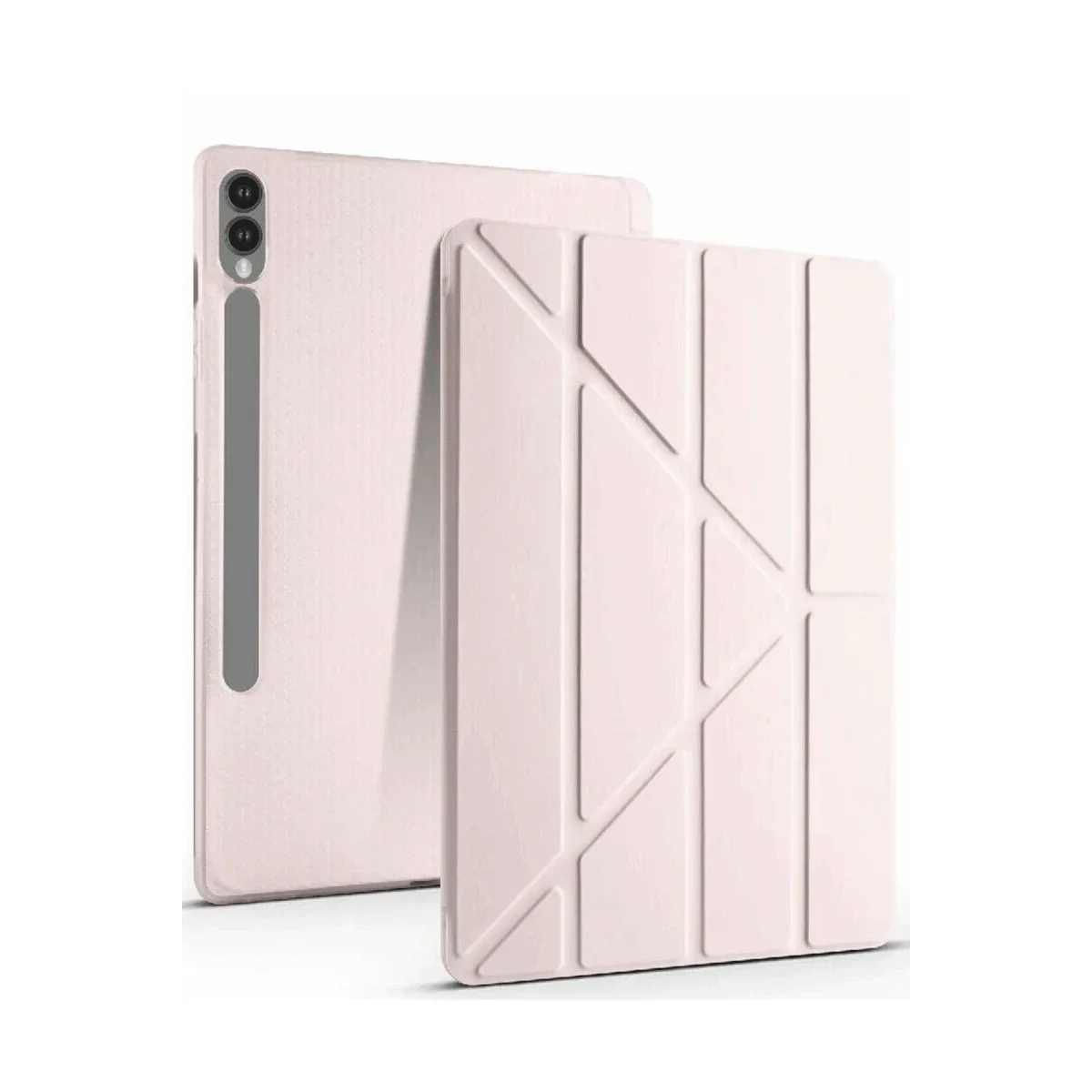 Samsung Galaxy X610 Tab S9 FE Plus 12.4 Kılıf Kalemlikli Mars Tablet Kılıfı - Rose Gold