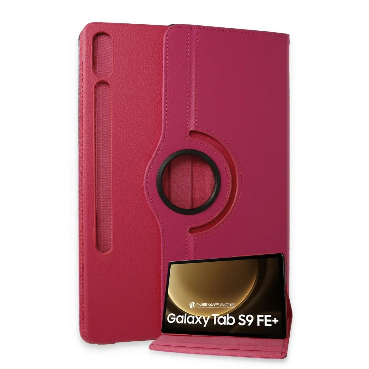 Samsung Galaxy X610 Tab S9 FE Plus 12.4 Kılıf 360 Tablet Deri Kılıf - Pembe Samsung Galaxy X610 Tab S9 FE Plus 12.4 Kılıf 360 Tablet Deri Kılıf - Pembe