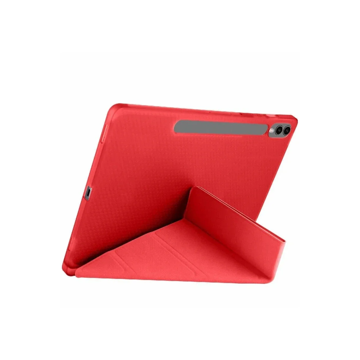 Samsung Galaxy X610 Tab S9 FE Plus 12.4 Kılıf Kalemlikli Mars Tablet Kılıfı - Kırmızı