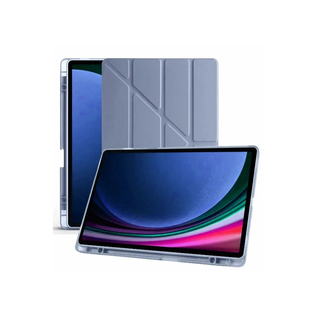 Samsung Galaxy X610 Tab S9 FE Plus 12.4 Kılıf Kalemlikli Mars Tablet Kılıfı - Lavender