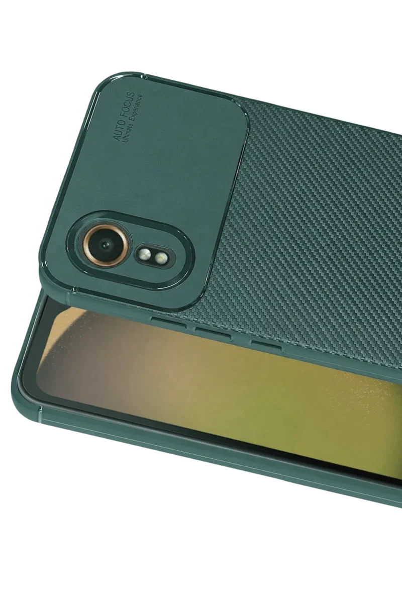 Samsung Galaxy XCover 7 Kılıf Auto Focus Karbon Kapak - Yeşil