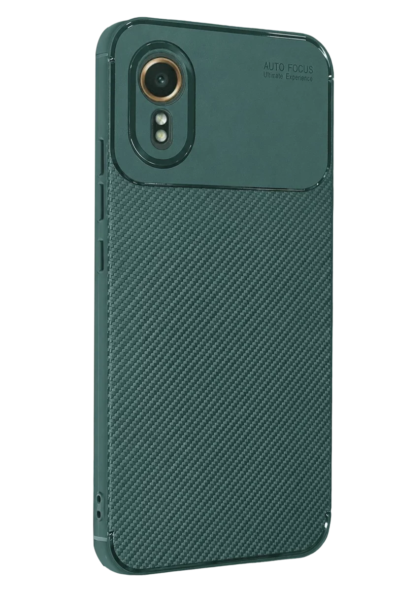 Samsung Galaxy XCover 7 Kılıf Auto Focus Karbon Kapak - Yeşil