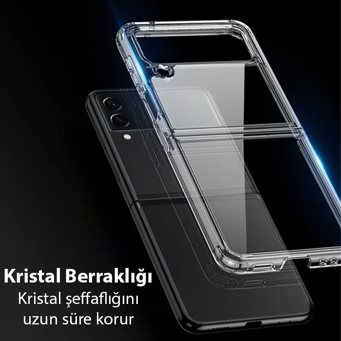 Samsung Galaxy Z Flip 3 5G Darbeye Dayanıklı Şeffaf Kılıf - Şıklık ve Koruma Bir Arada