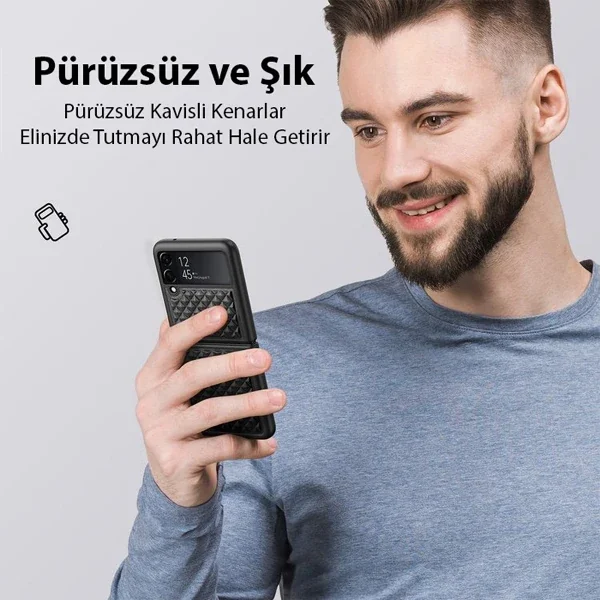Samsung Galaxy Z Flip3 5G Deri Kılıf - Darbeye Dayanıklı Premium Koruma
