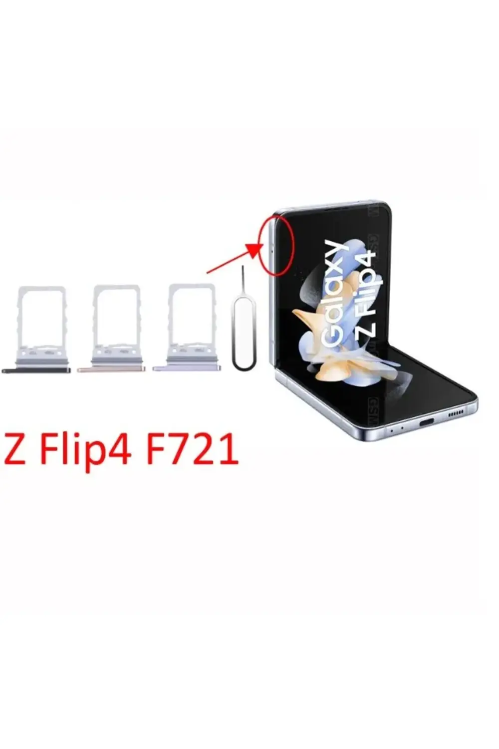 Samsung Galaxy Z Flip4 Fold4 2024 Orijinal SIM Kart Tepsisi Yuvas