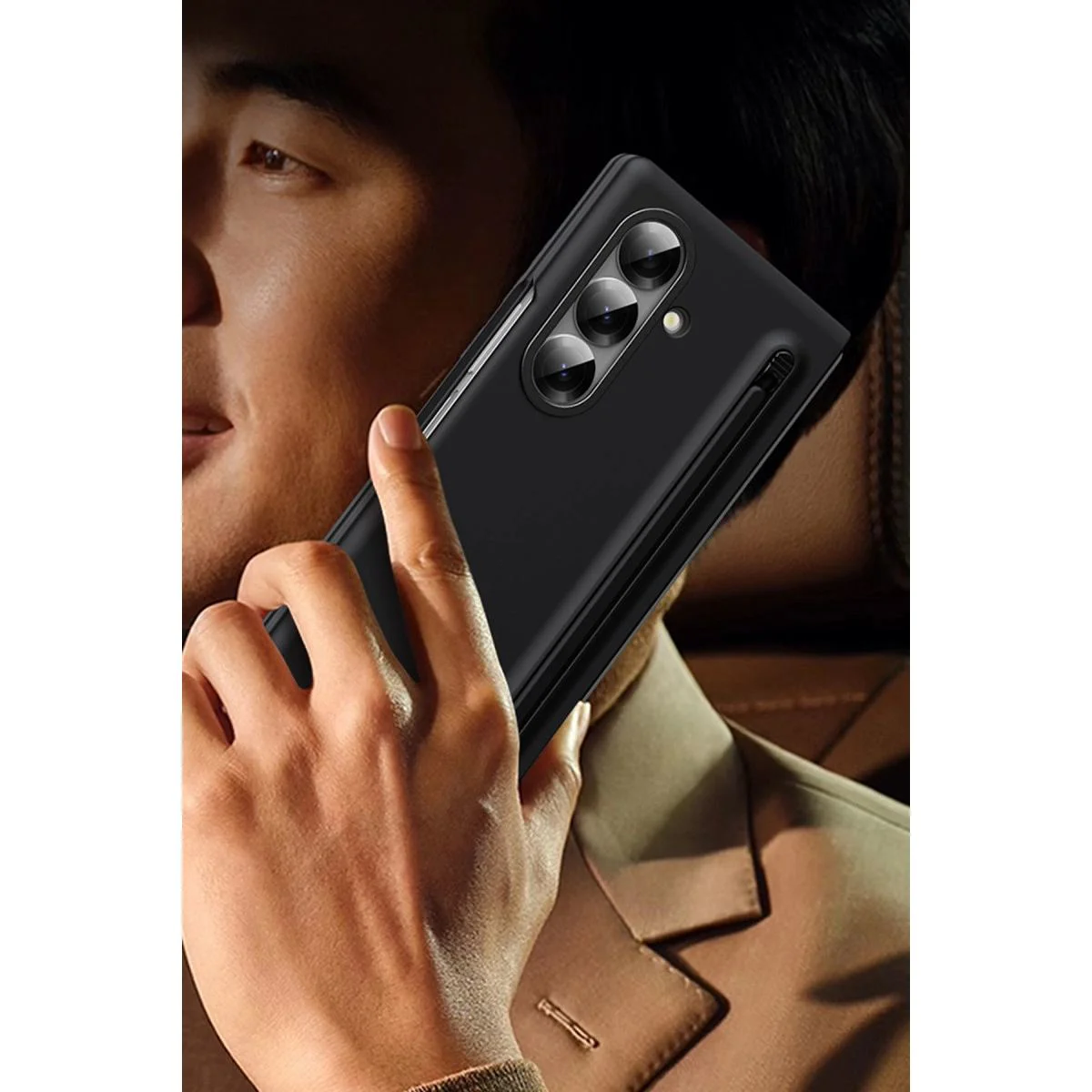 Samsung Galaxy Z Fold 6 ile Uyumlu Hole Fold Kapak - Siyah Kalem Yuvalı 180° Katlanabilir Şık Kılıf Fiyatı, Yorumları ve Özellikleri