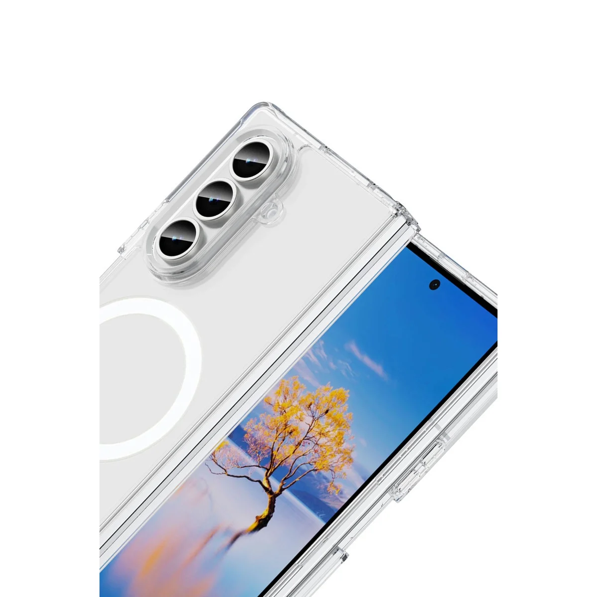 Samsung Galaxy Z Fold 7 Kılıf Magneticsafe Şeffaf Silikon - Şeffaf Fiyatı, Yorumları ve Özellikleri