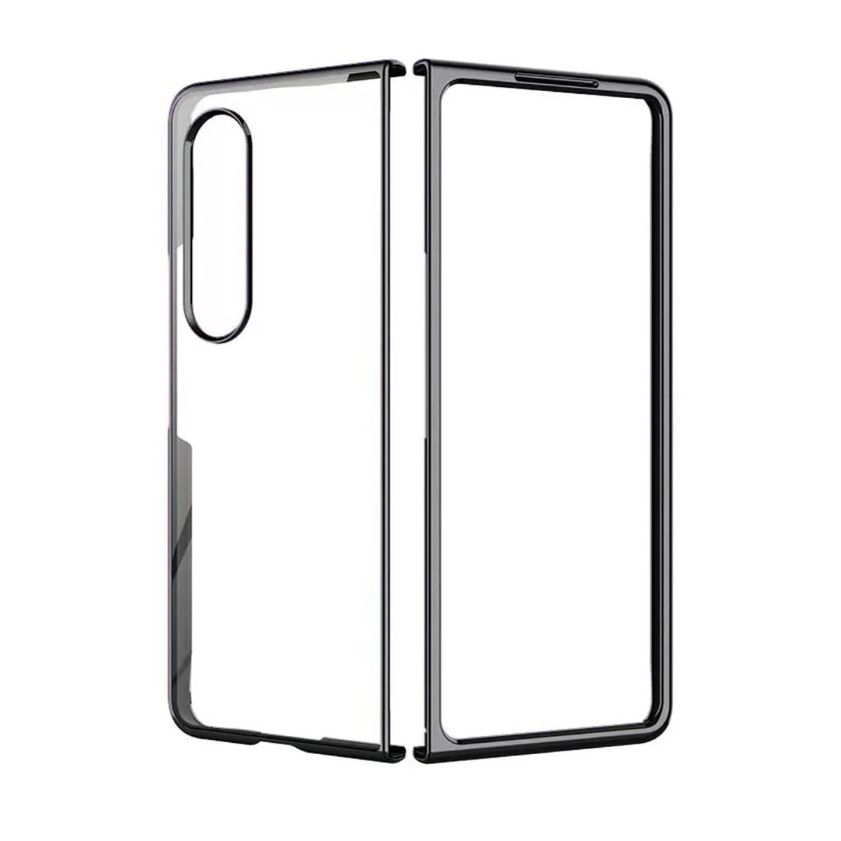 Samsung Galaxy Z Fold 4 ile Uyumlu Kılıf Fold Element Kapak - Siyah