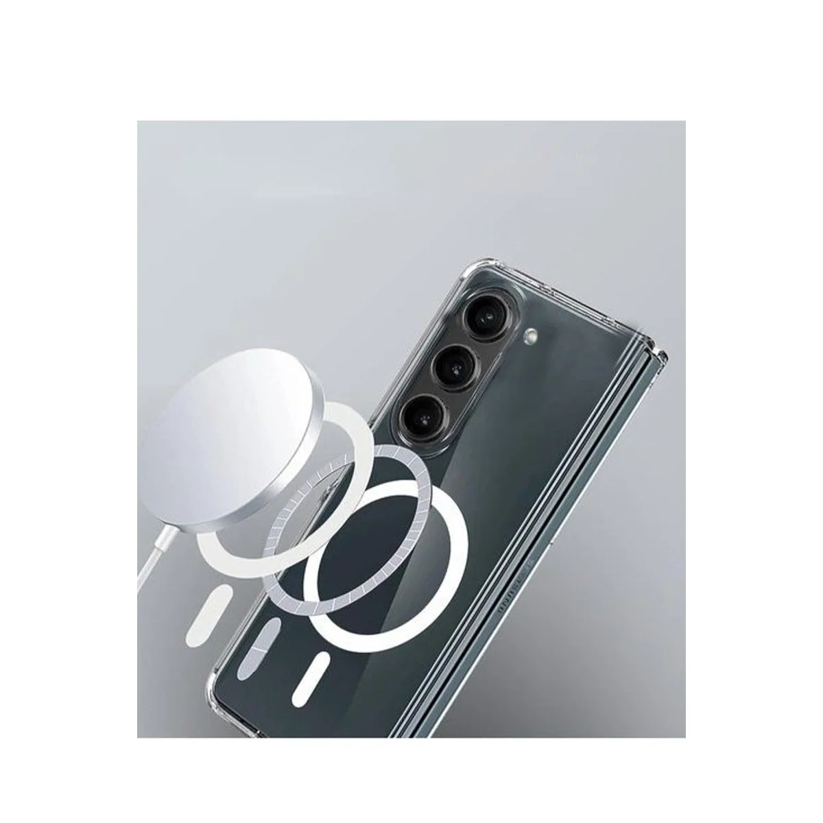Samsung Galaxy Z Fold 6 Kılıf Magneticsafe Şeffaf Silikon - Şeffaf Samsung Galaxy Z Fold 6 Kılıf Magneticsafe Şeffaf Silikon - Şeffaf