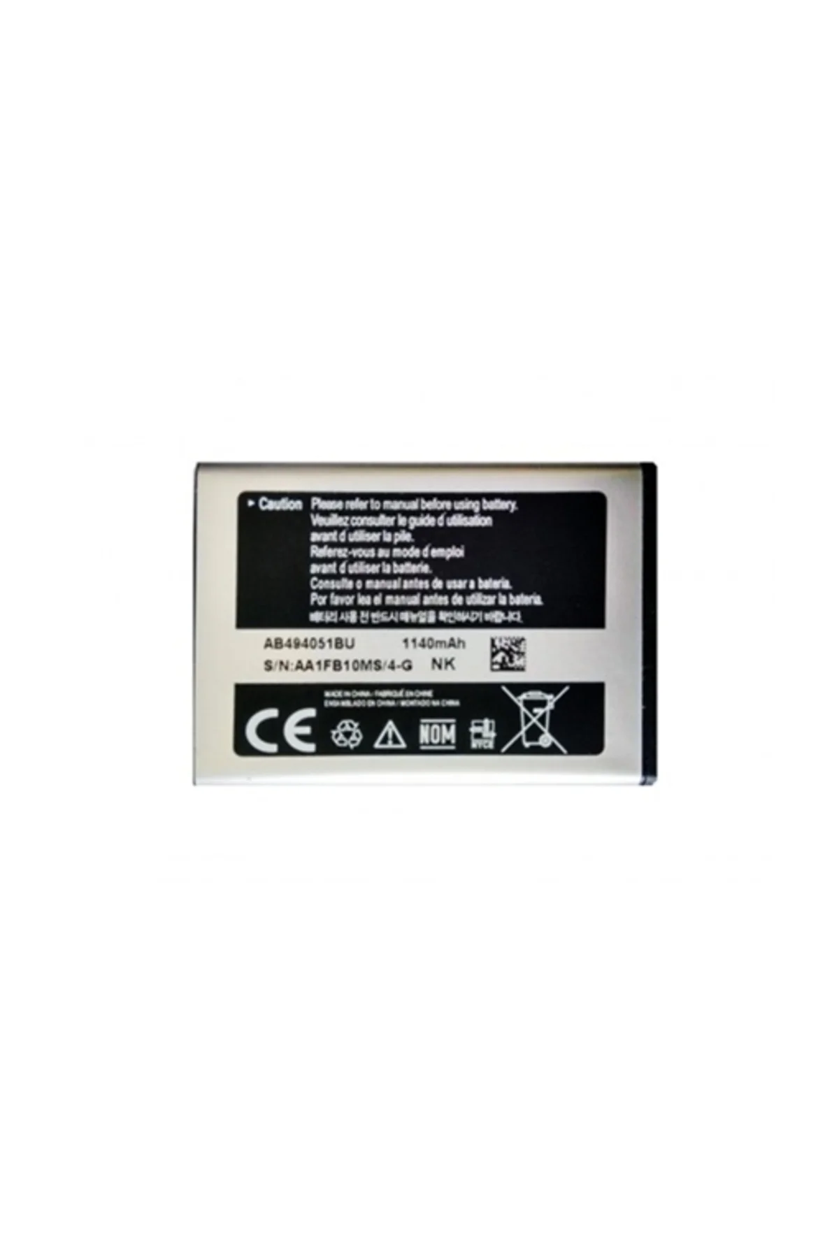 Samsung İ450-İ458 Pil Batarya AB494051BU NK