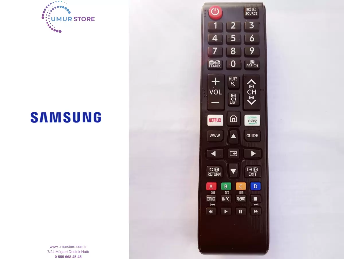Samsung İle Uyumlu Netflix Primevideo Tuşlu 4K Led Tv Kumandası Samsung İle Uyumlu Netflix Primevideo Tuşlu 4K Led Tv Kumandası
