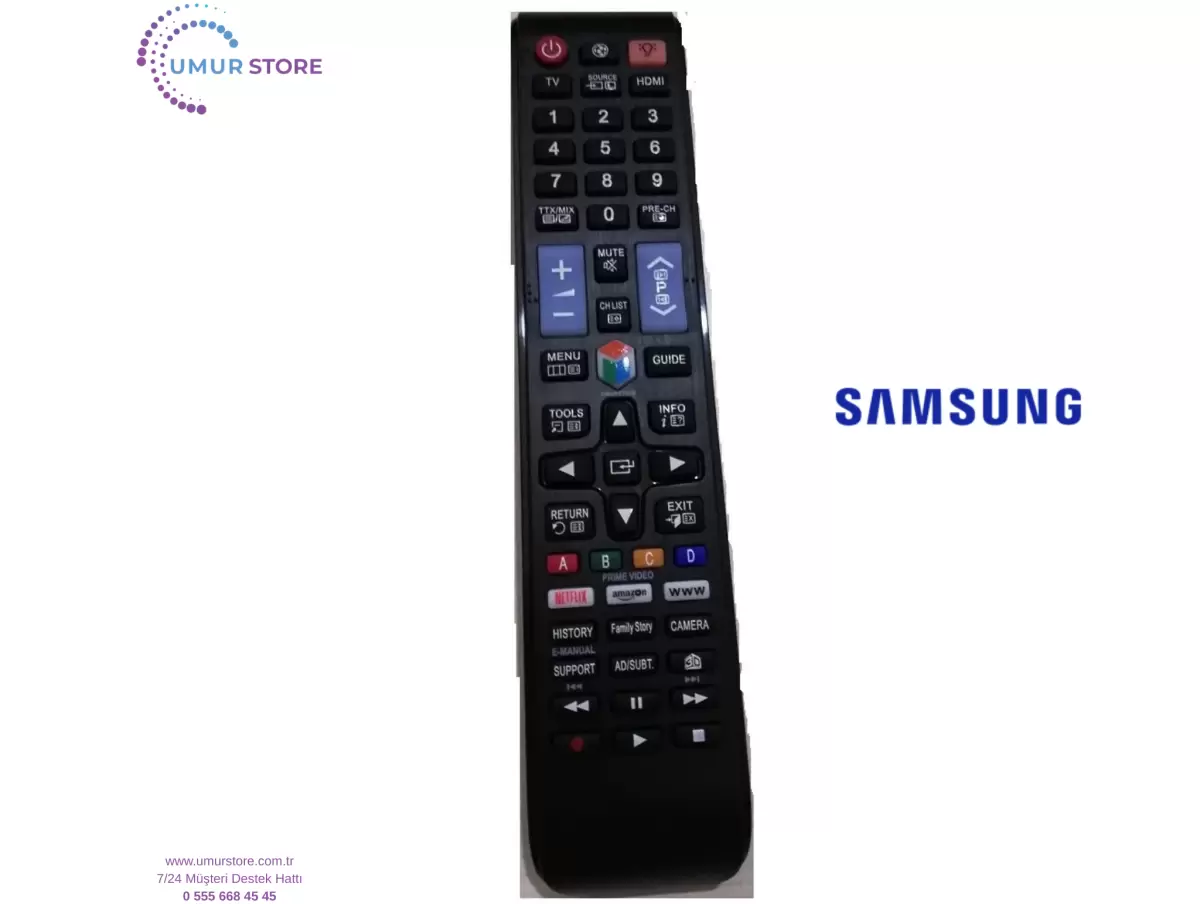 Samsung İle Uyumlu Smart 4K Led Tv Kumandası Netflix Primevideo S Samsung İle Uyumlu Smart 4K Led Tv Kumandası Netflix Primevideo S