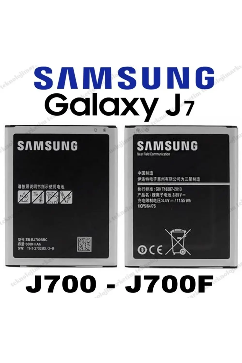 Samsung J7 J700 Batarya Pil Eb-bj700cbe