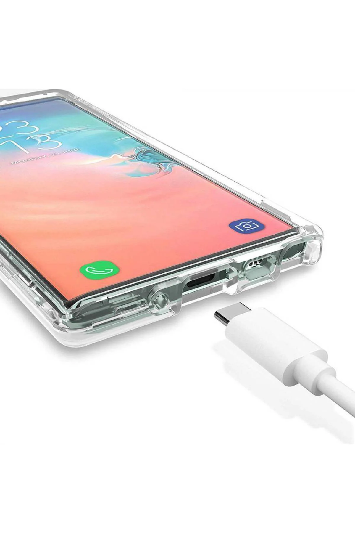 Samsung Note 10 Plus Çift Taraflı Silikon Kılıf Şeffaf