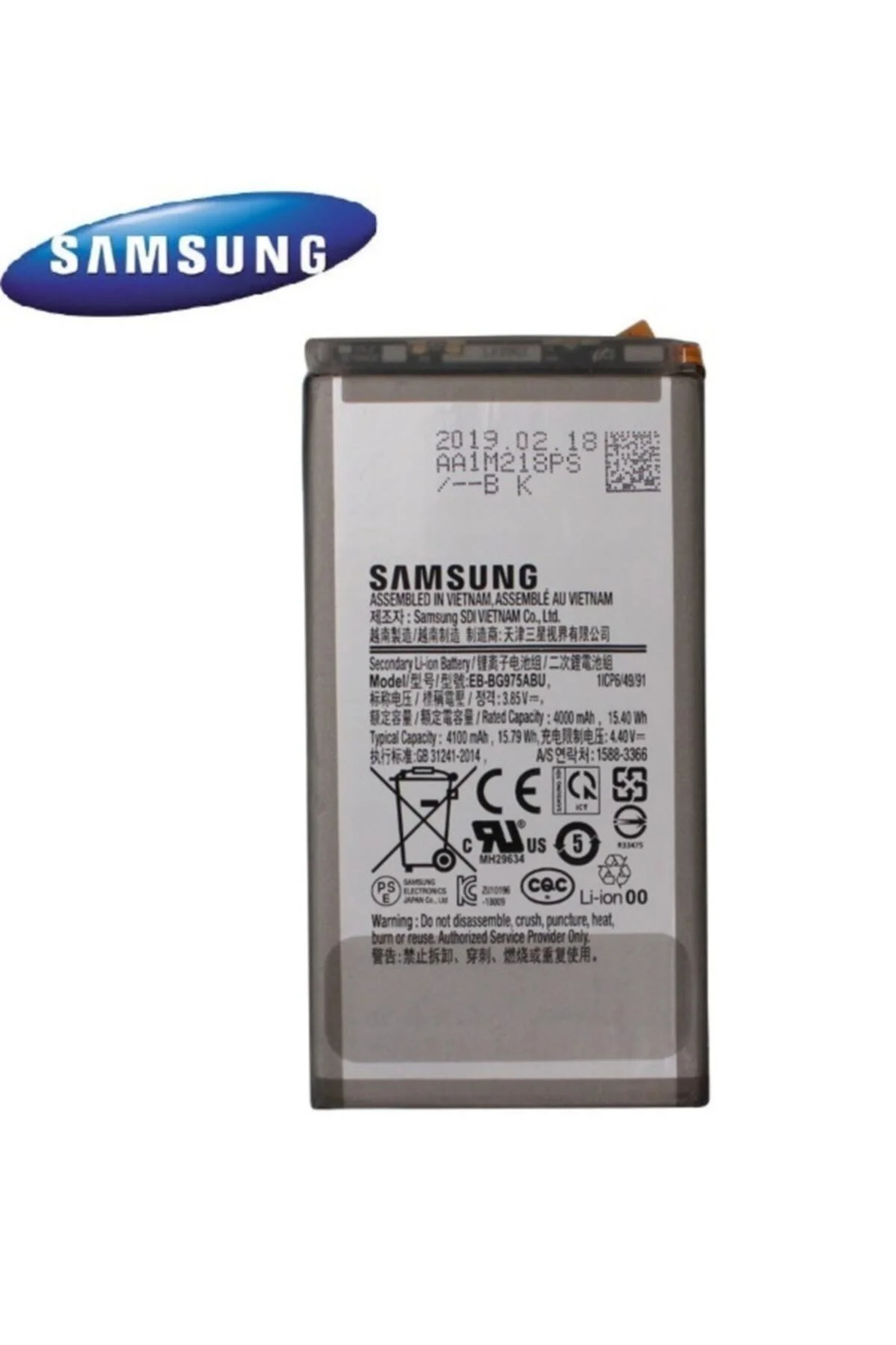 Samsung S10+ Plus Eb-Bg975Abu Batarya Pil ve Tamir Set Servis