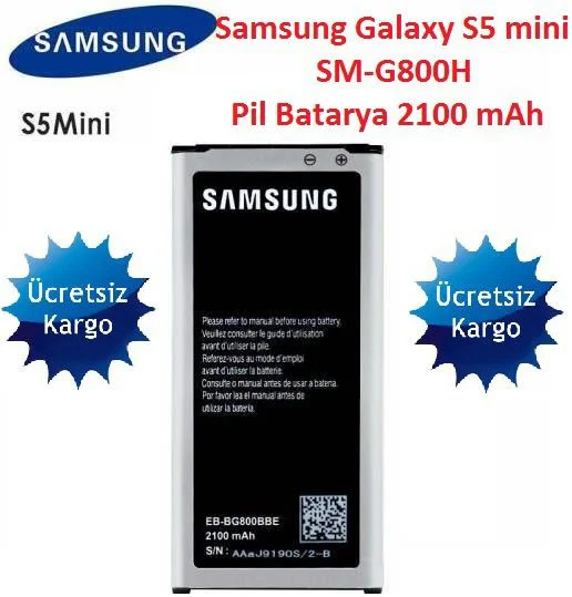 SAMSUNG S5 MİNİ BATARYA PİL G800 EB-BG800CBE SAMSUNG S5 MİNİ BATARYA PİL G800 EB-BG800CBE