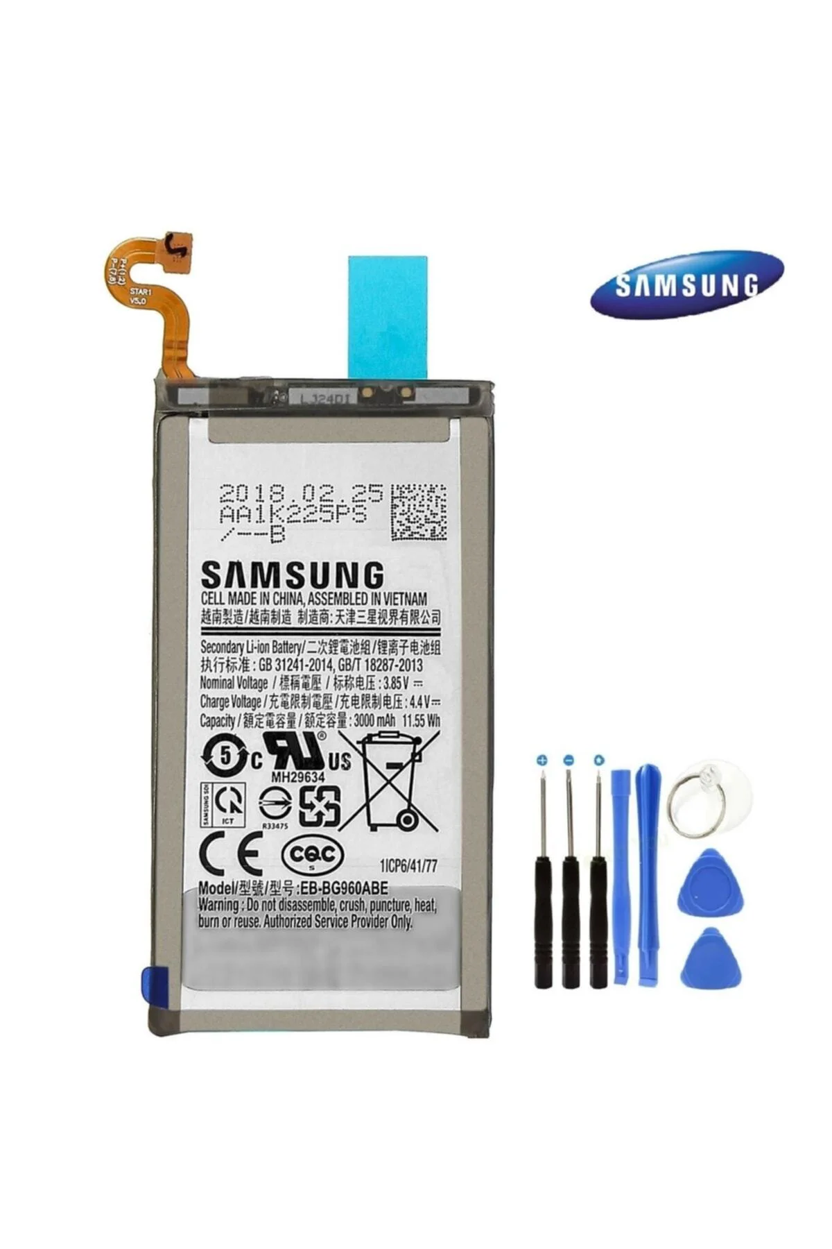 Samsung S9 G960 Eb-bg960abe Batarya Pil Ve Tamir Set (servis)
